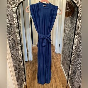 Royal blue pleaded dress